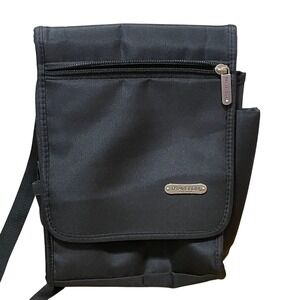 Travelon Black Nylon RFID Blocking Crossbody Travel Bag Organizer Pockets